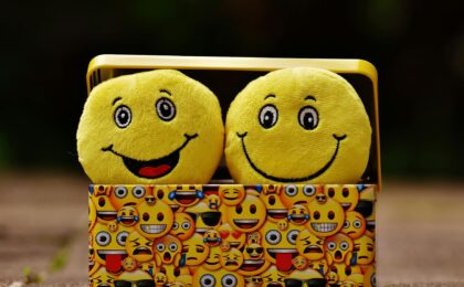 two yellow emoji on yellow case